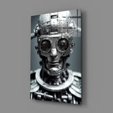 "Humachine" Glass Wall Art  || Designer Collection.